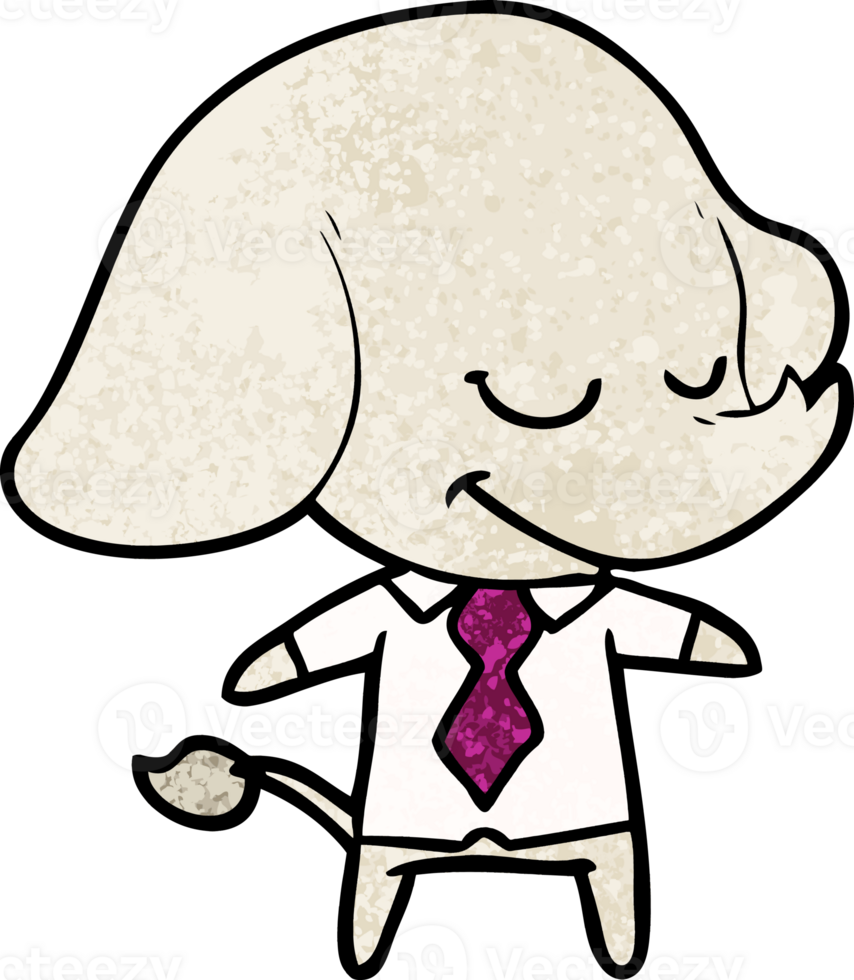 cartoon smiling elephant manager png
