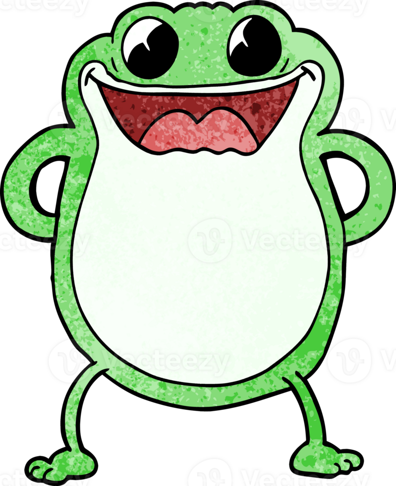 cartoon doodle frog png