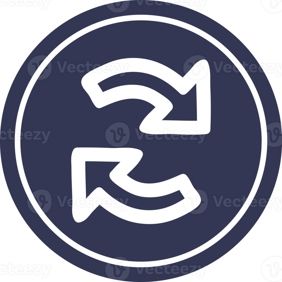 recycling arrow circular icon symbol png