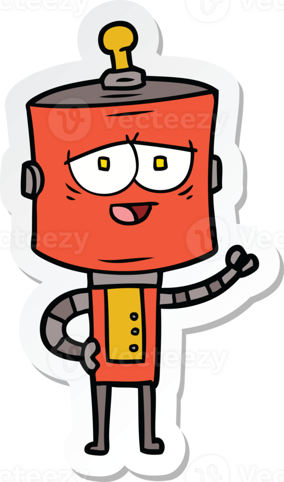 sticker of a cartoon robot png