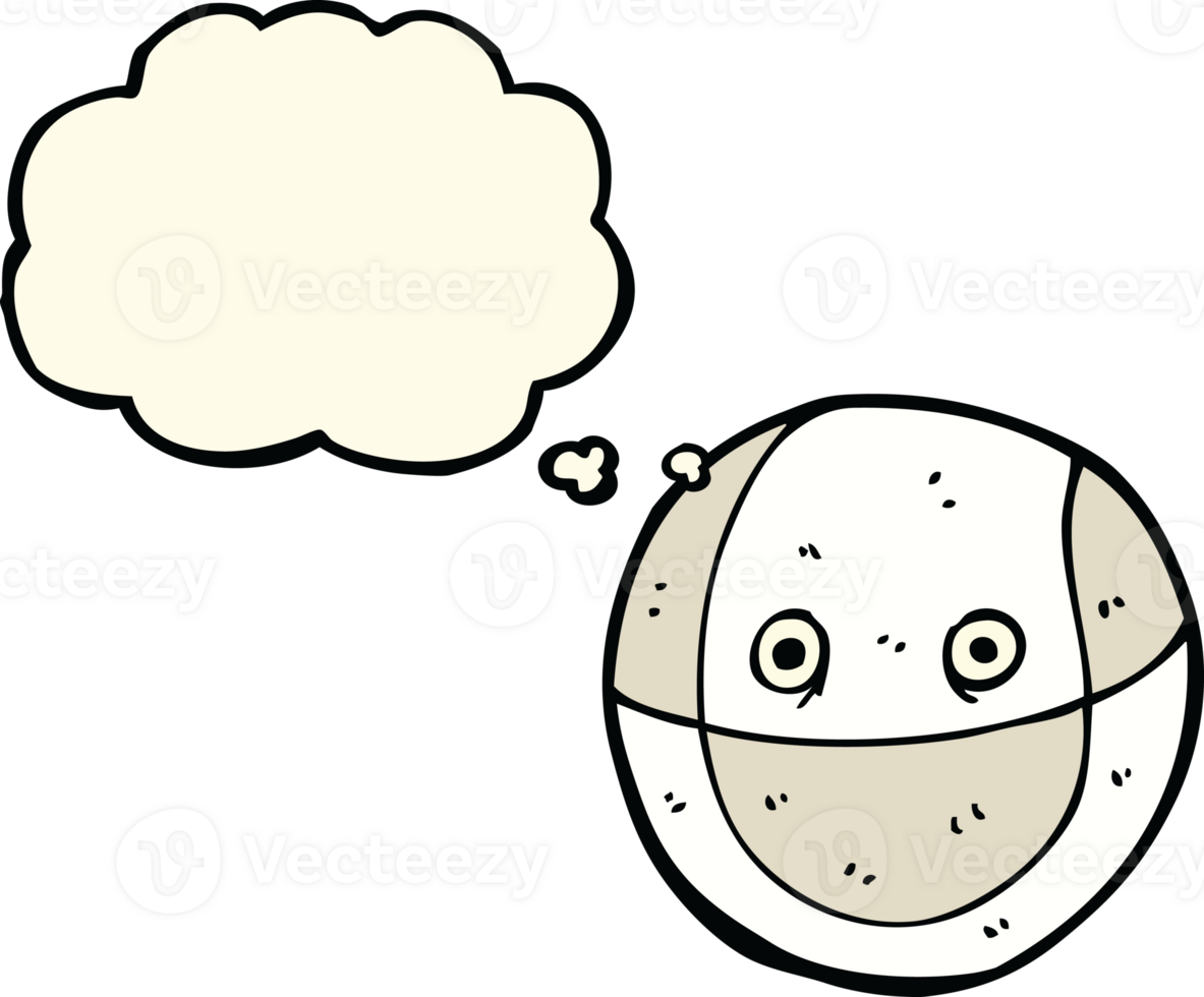 cartoon ball with thought bubble png