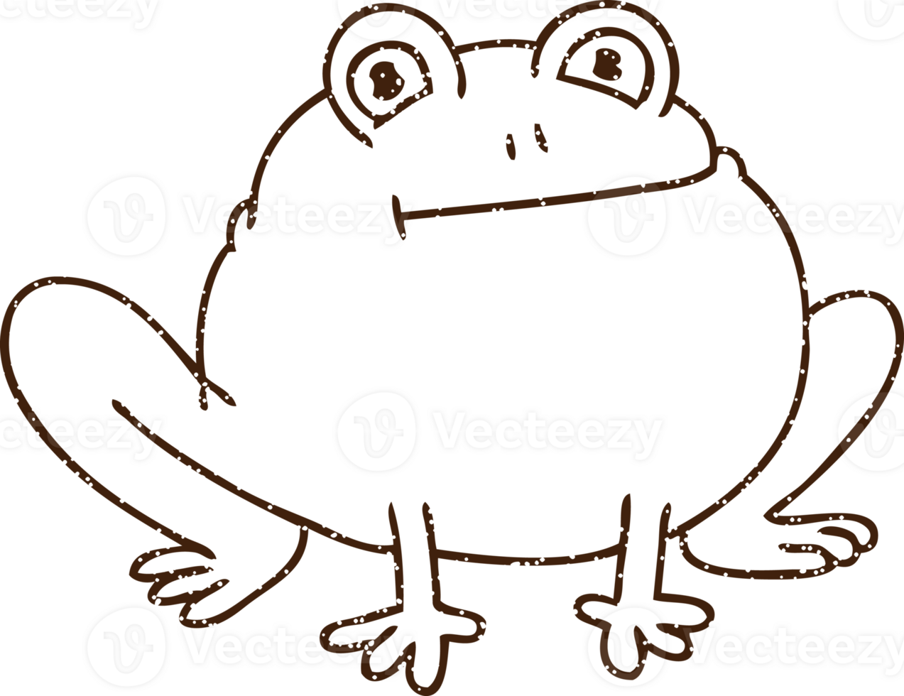 Fat Frog Charcoal Drawing png