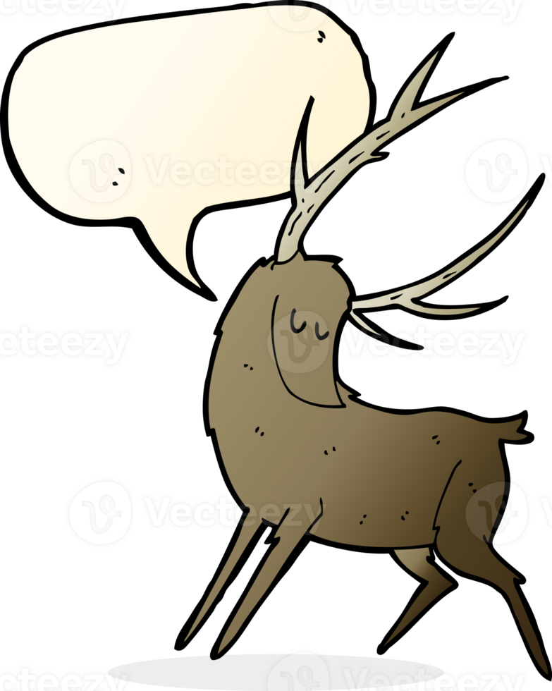 cartoon stag with speech bubble png