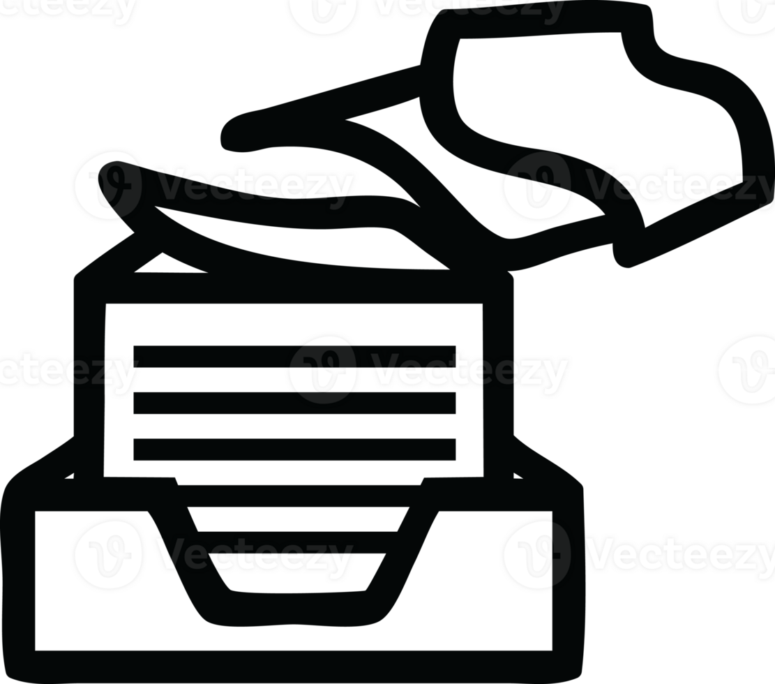 office paper stack icon symbol png