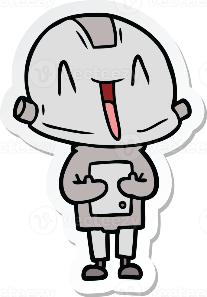 sticker of a cartoon robot png