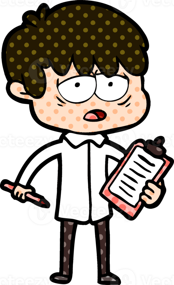 cartoon exhausted boy png