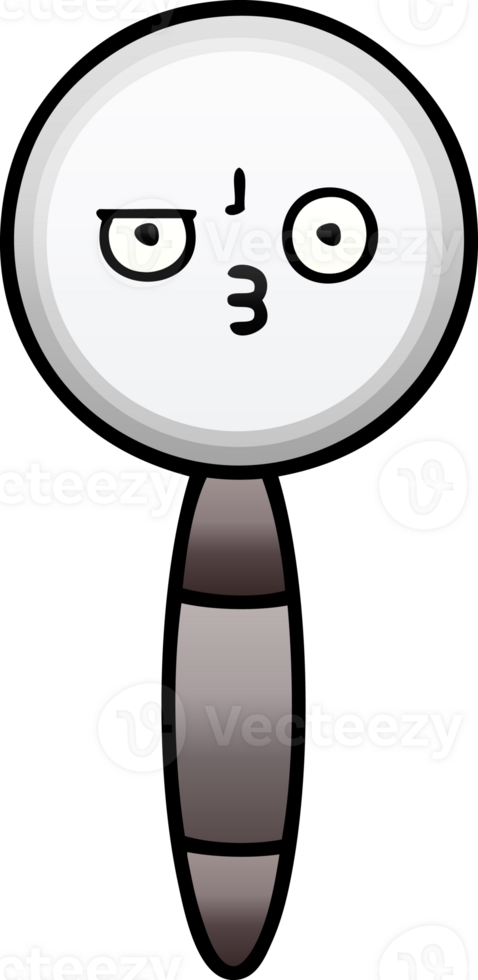 gradient shaded cartoon of a magnifying glass png