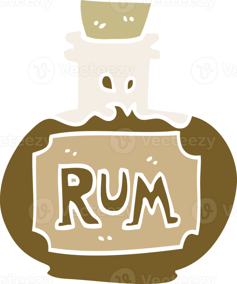 cartoon doodle old bottle of rum png