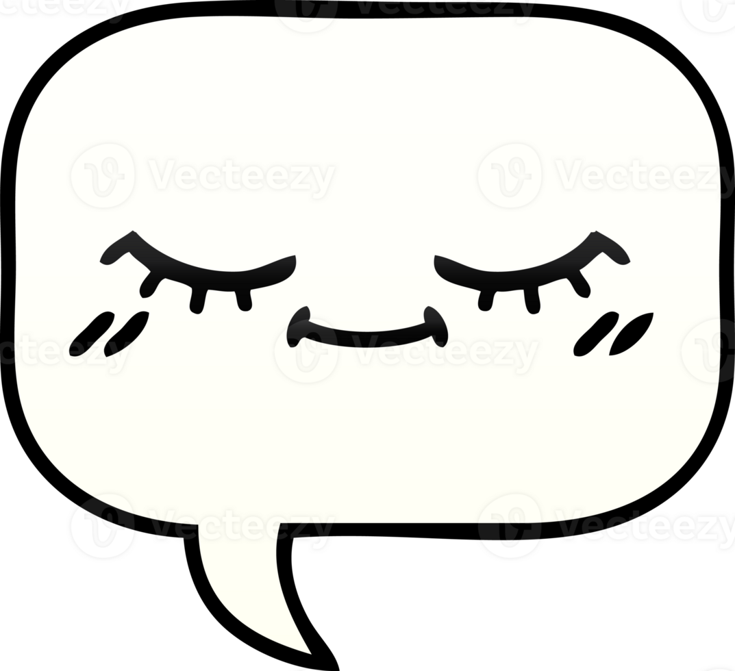 gradient shaded cartoon of a speech bubble png