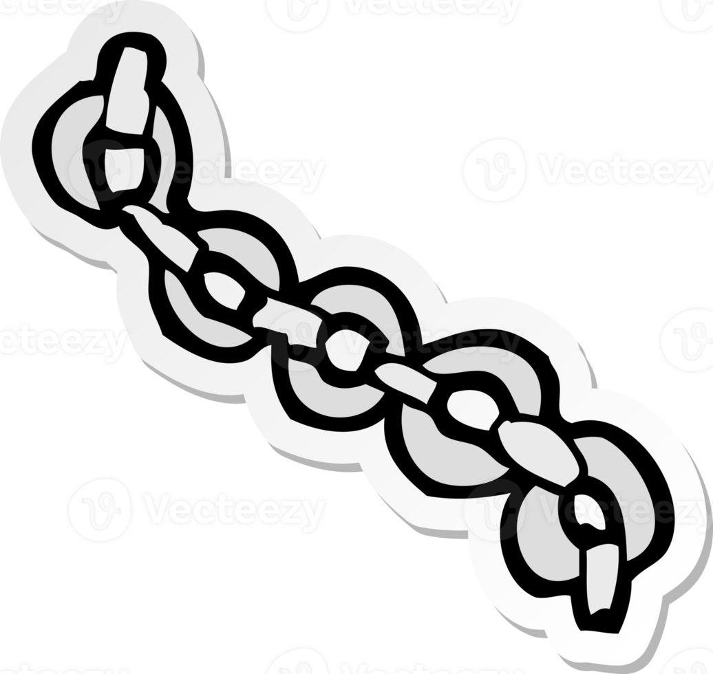sticker of a cartoon chain png