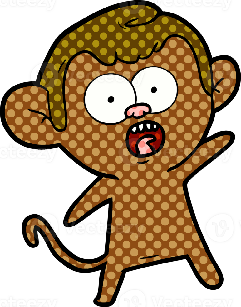 cartoon shocked monkey png