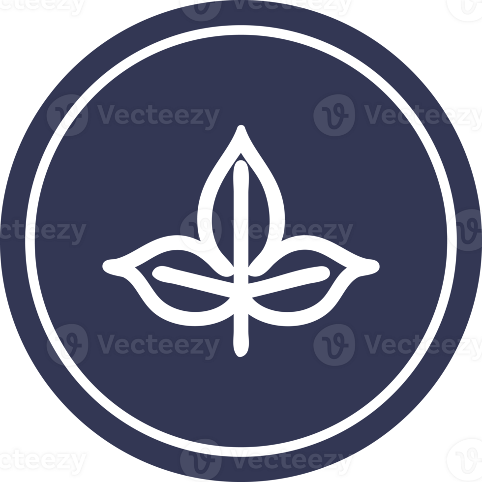 natural leaf circular icon symbol png