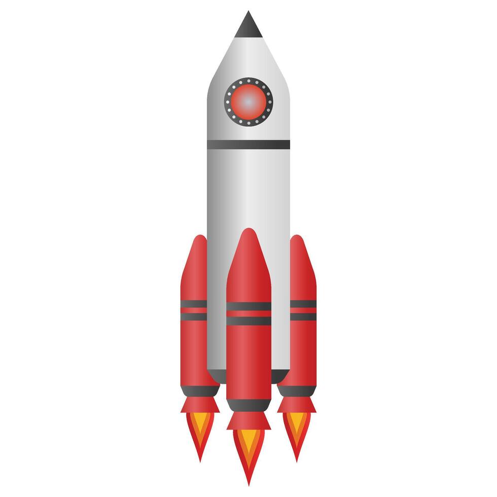 ilustración de lanzamiento de cohete vector