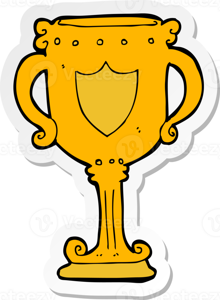 sticker of a cartoon trophy png