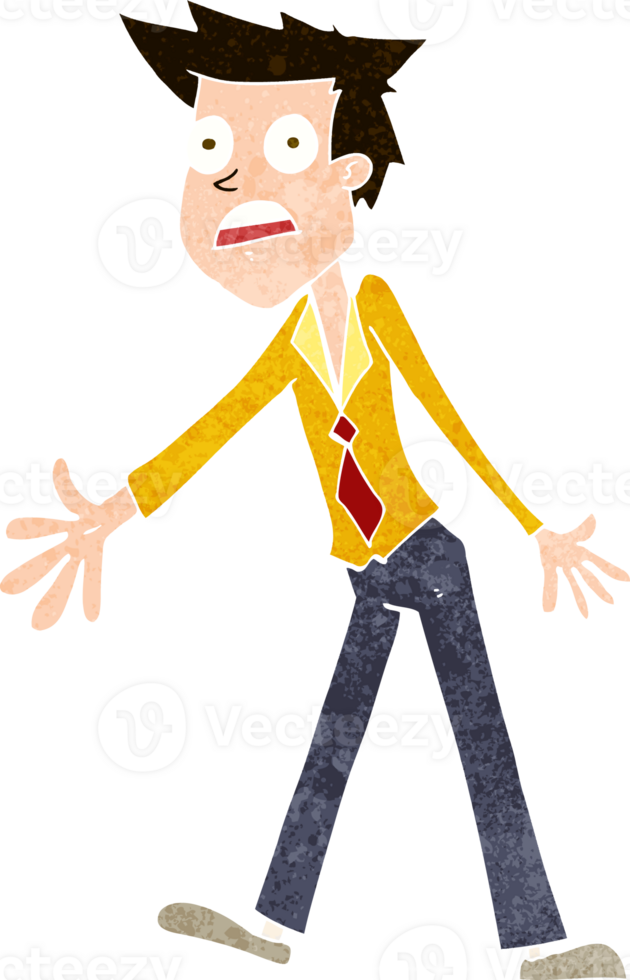 cartoon stressed man png