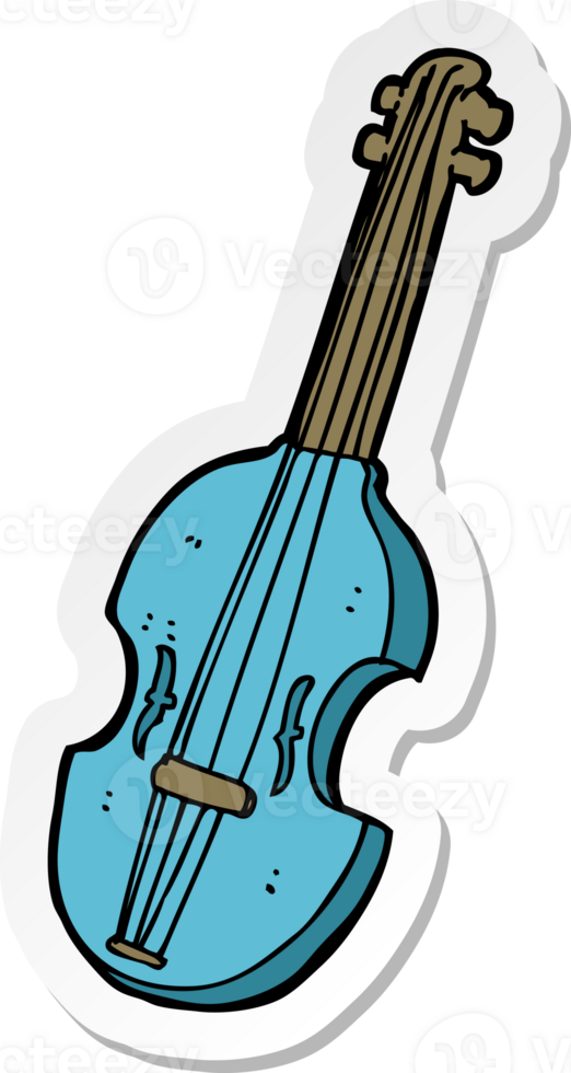 sticker of a cartoon violin png