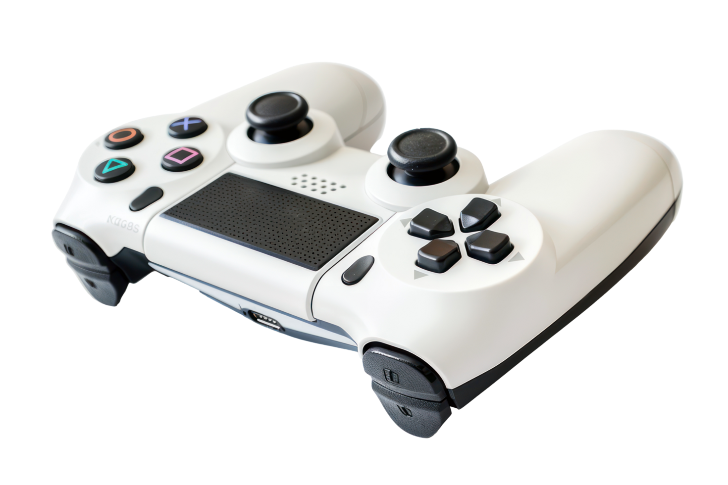 AI generated Modern white game controller png