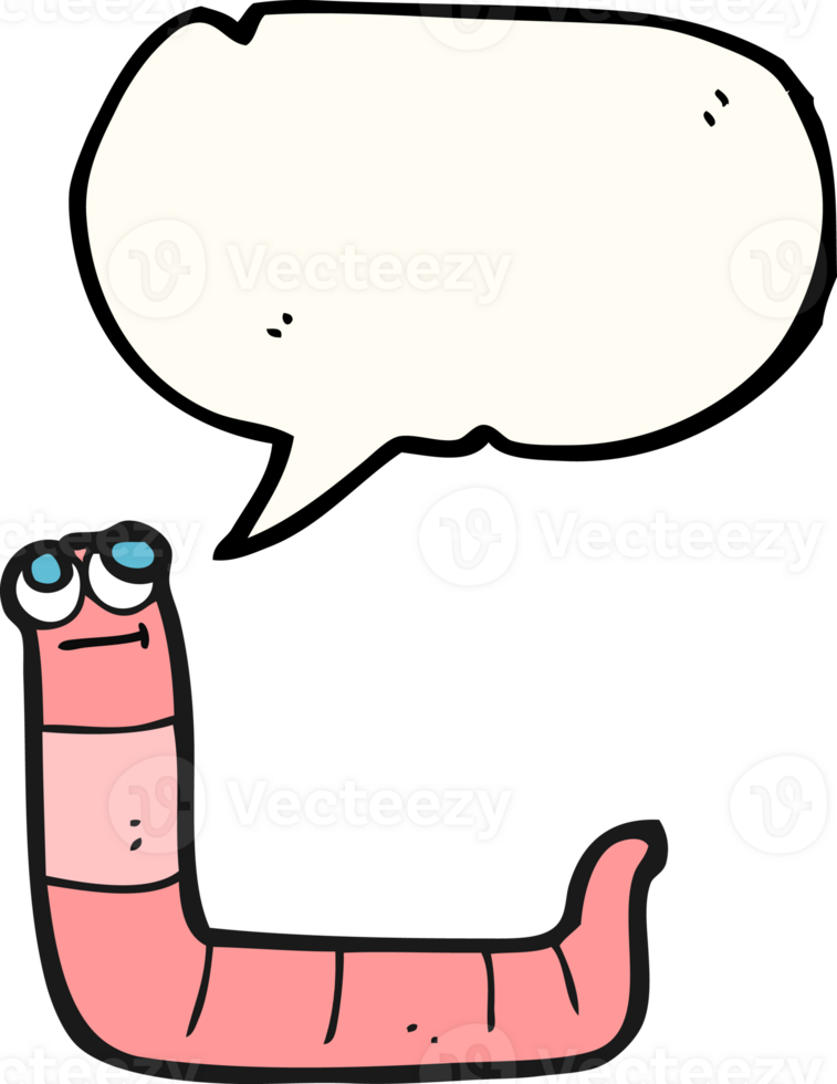 drawn speech bubble cartoon worm png