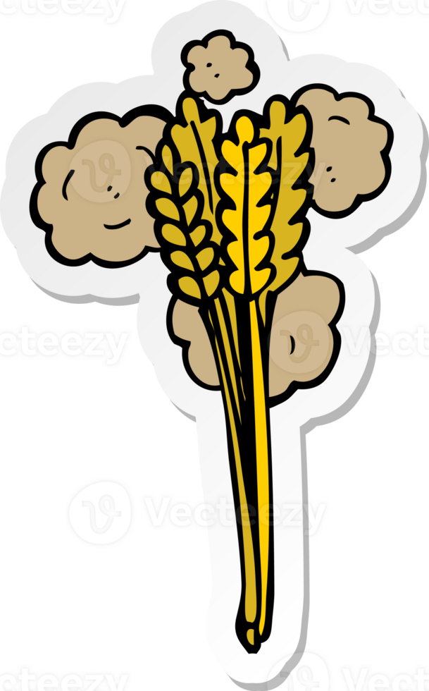 sticker of a cartoon straw png