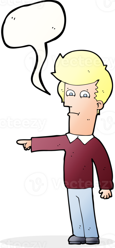 cartoon man pointing with speech bubble png