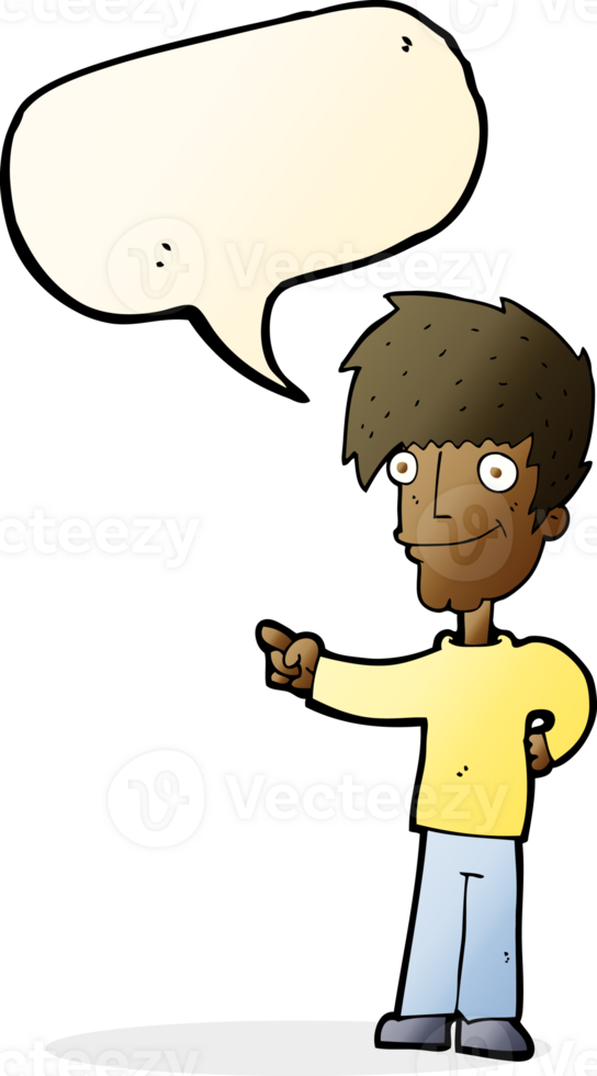 cartoon man pointing with speech bubble png