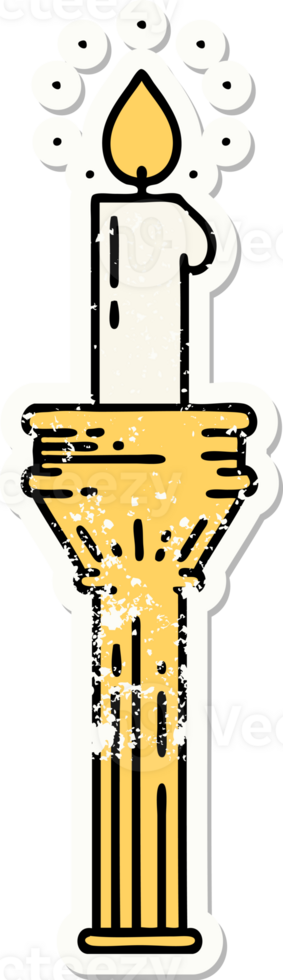 distressed sticker tattoo in traditional style of a candelabra png