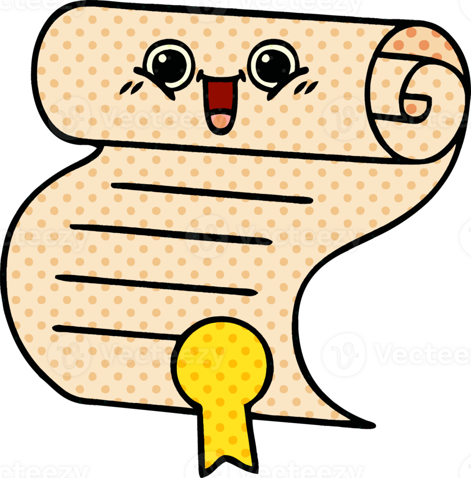 comic book style cartoon of a contract png