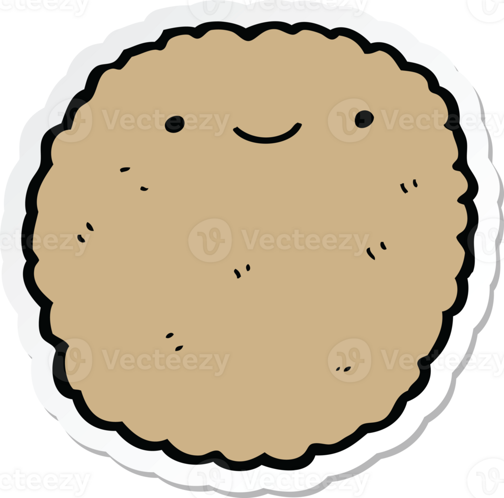 sticker of a cartoon biscuit png