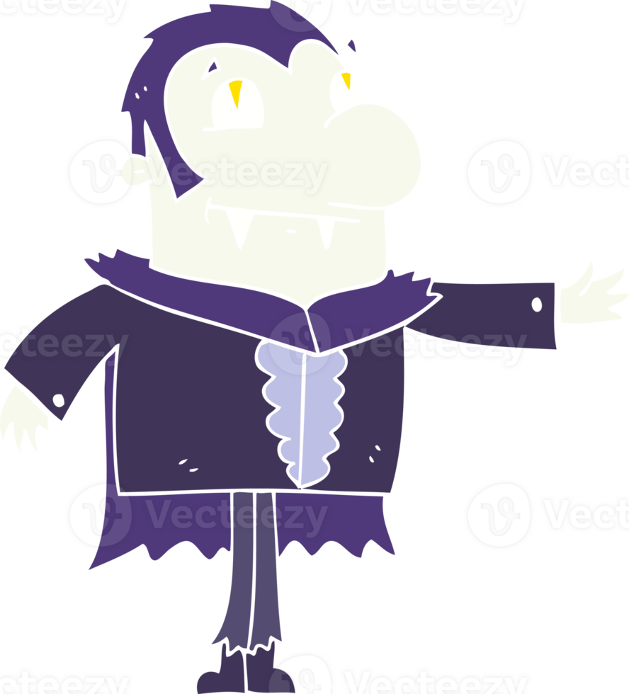 flat color illustration of vampire png
