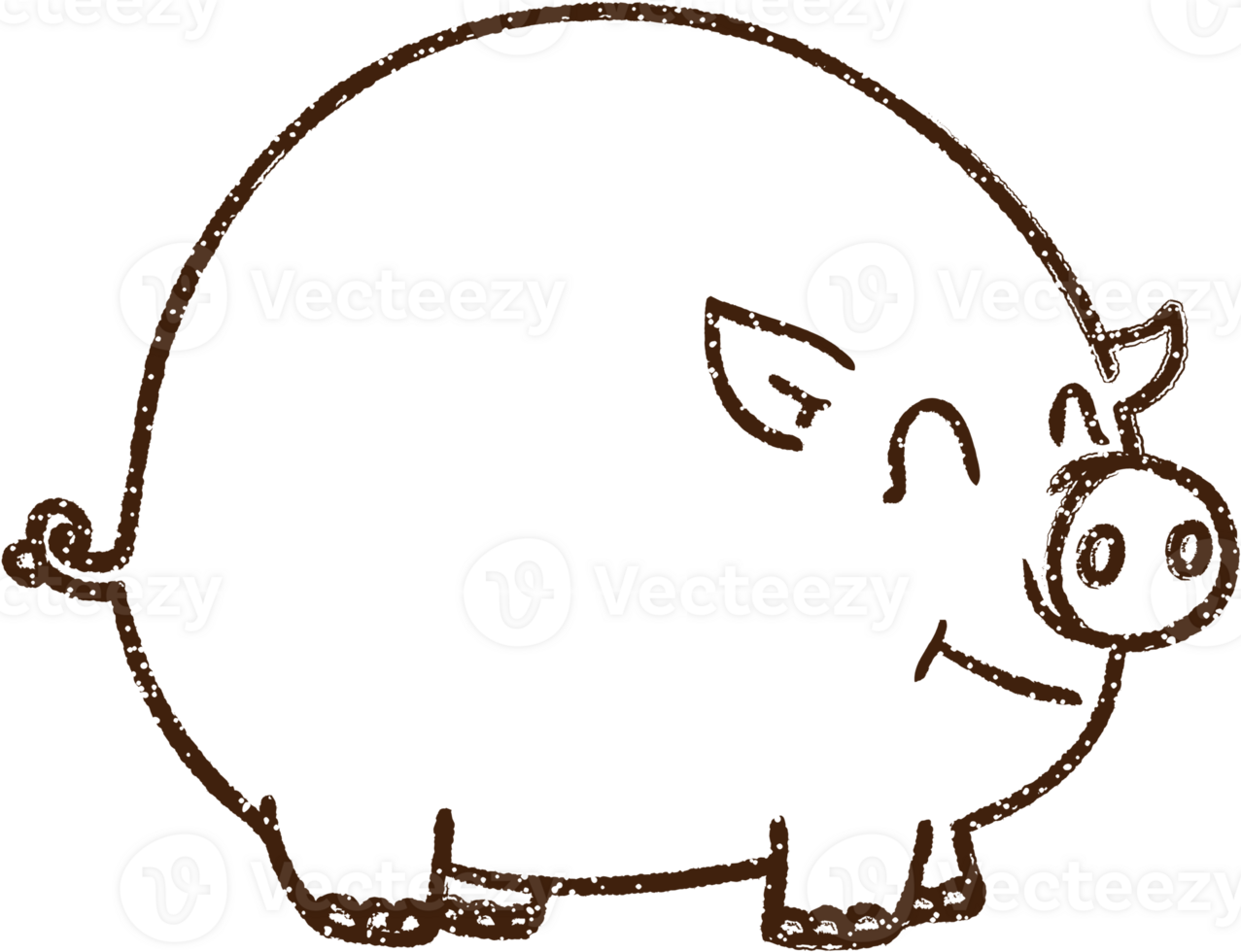 Pig Charcoal Drawing png