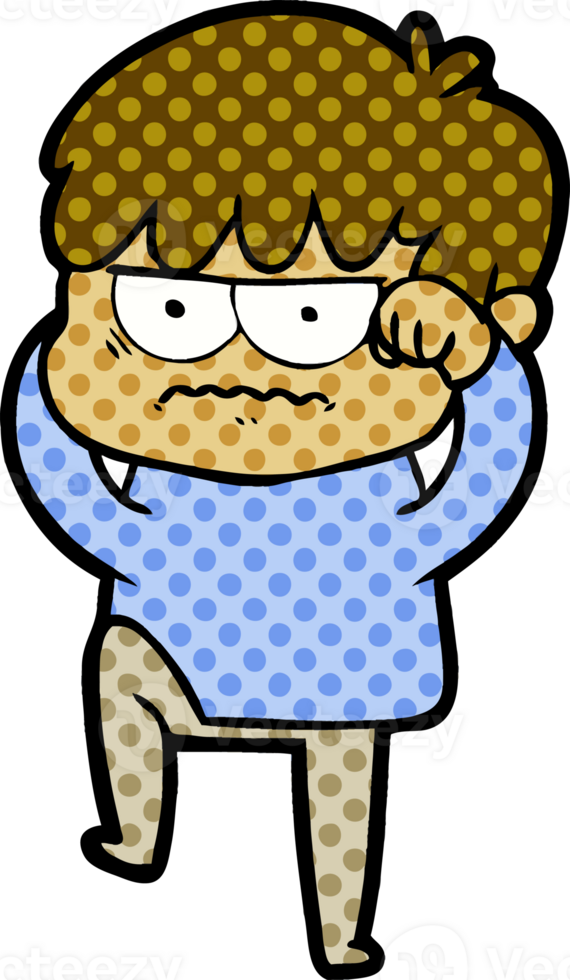 annoyed cartoon boy png