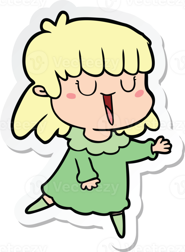 sticker of a cartoon woman png