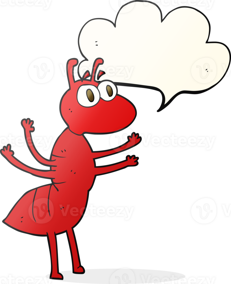 drawn speech bubble cartoon ant png