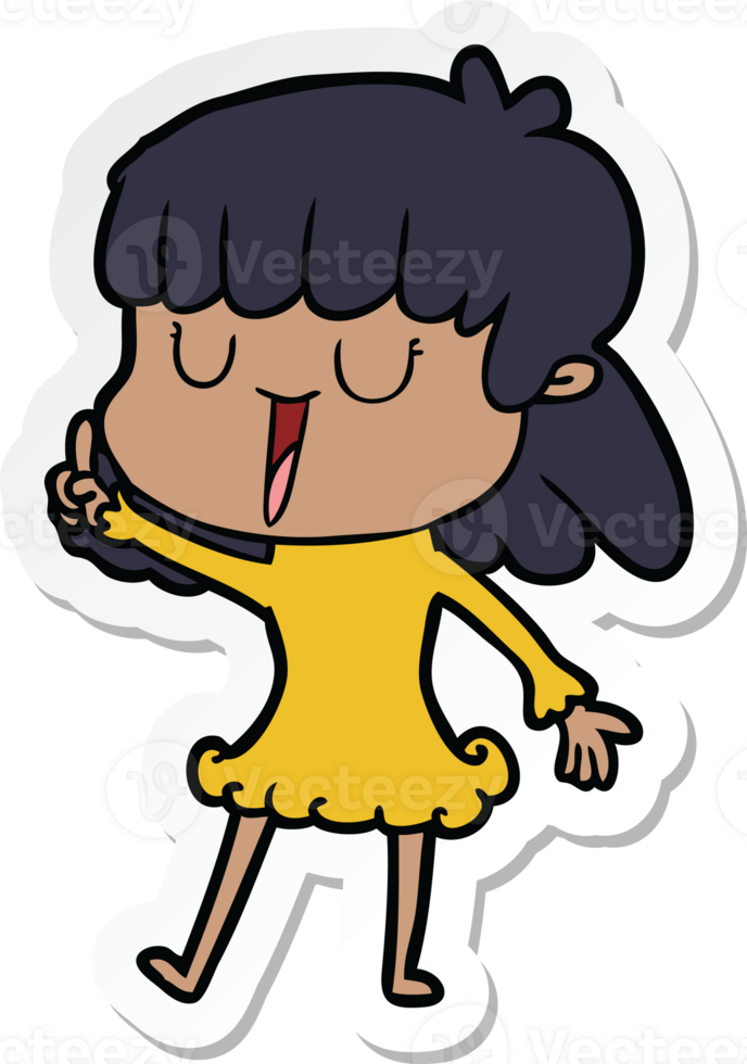 sticker of a cartoon woman png