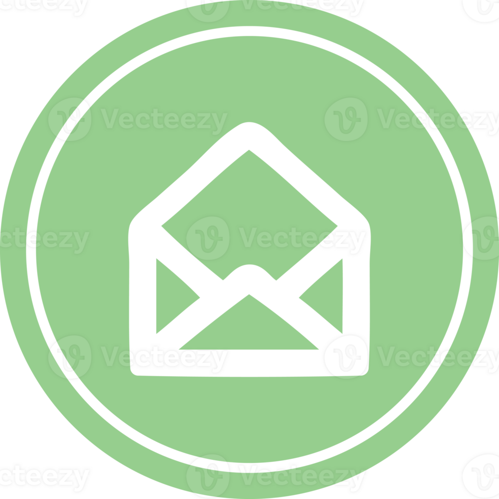 envelope letter circular icon symbol png
