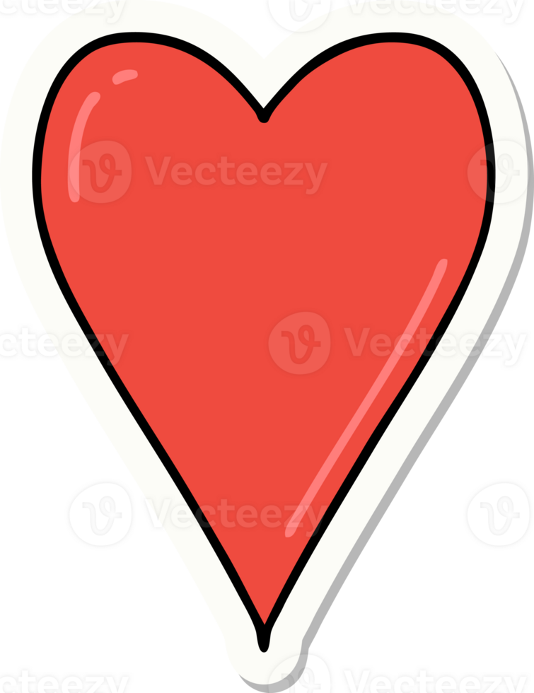 sticker of tattoo in traditional style of a heart png