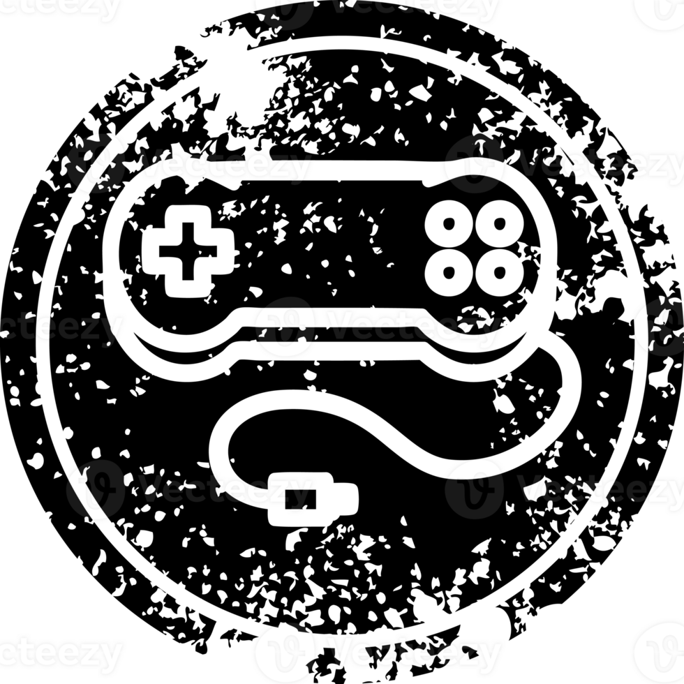 console game controller distressed icon symbol png