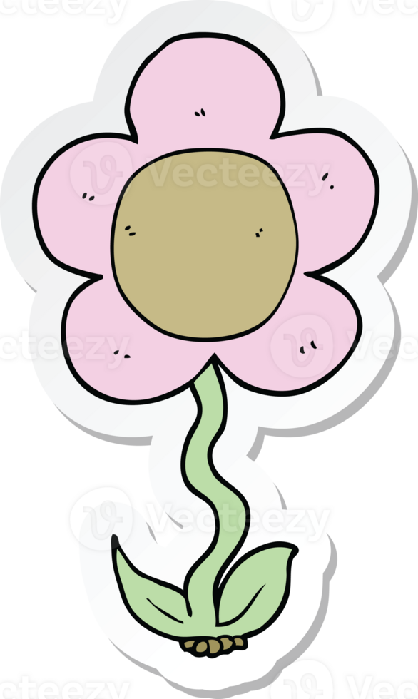sticker of a cartoon flower png