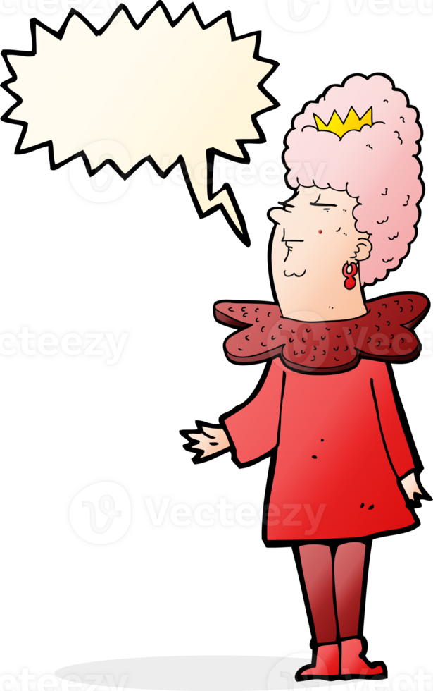 cartoon queen with speech bubble png
