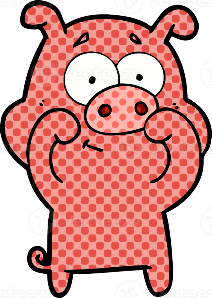 happy cartoon pig png