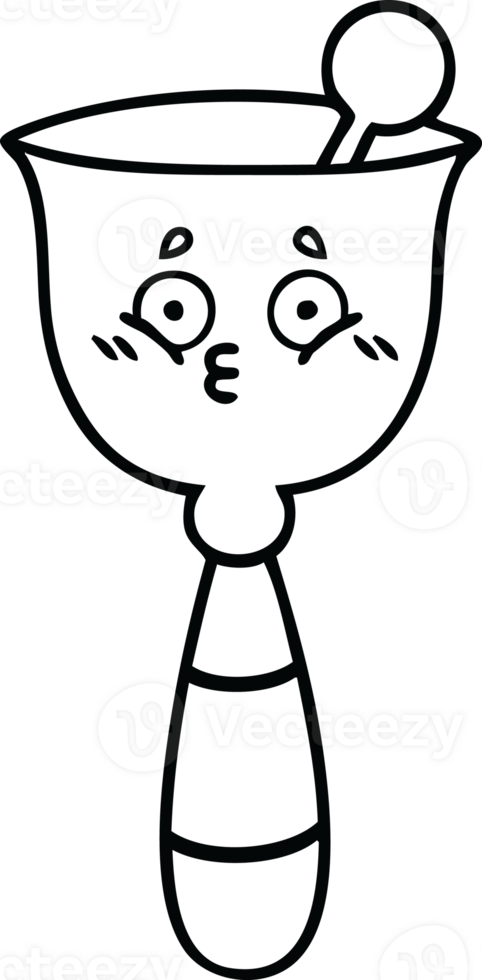 line drawing cartoon of a school bell png