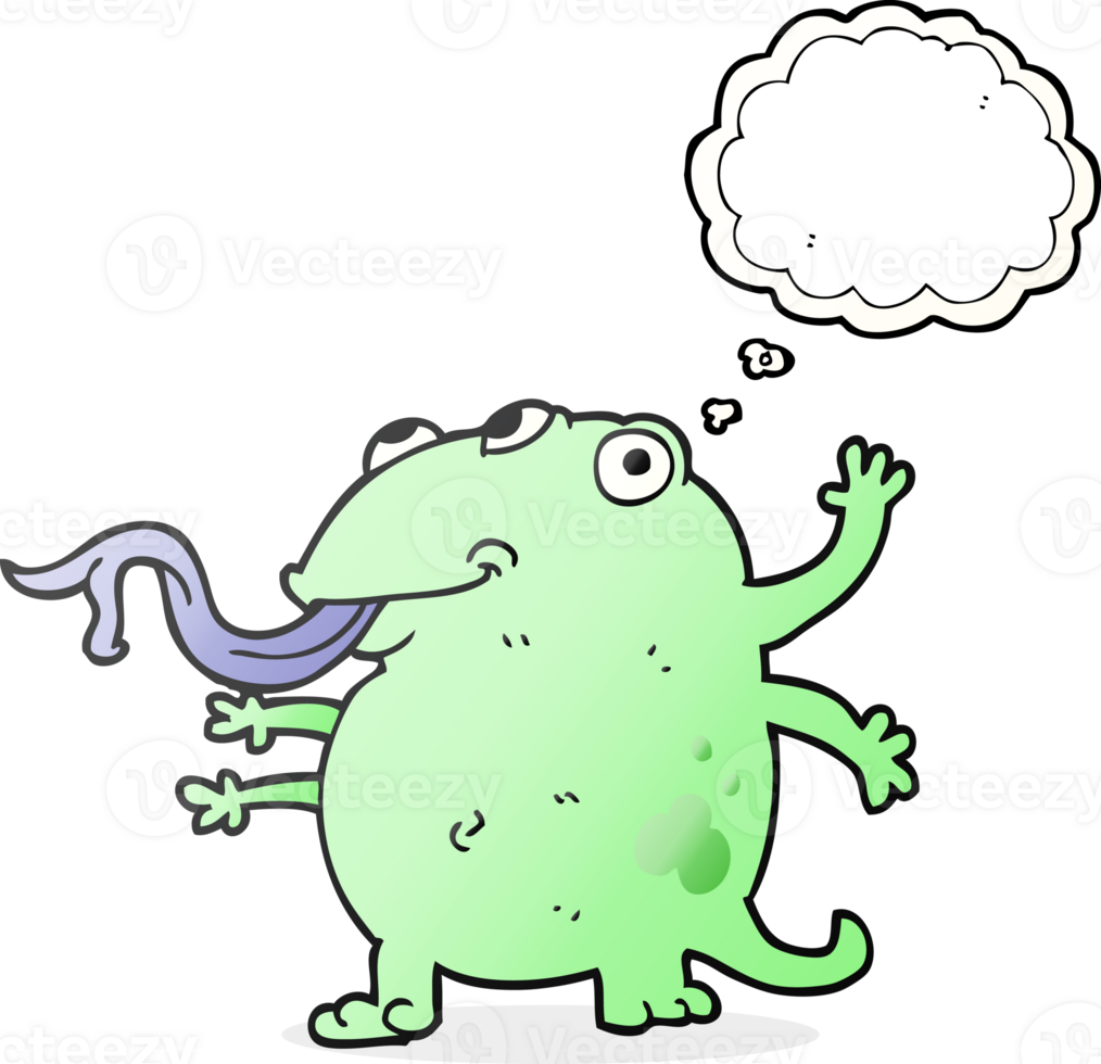 drawn thought bubble cartoon alien png