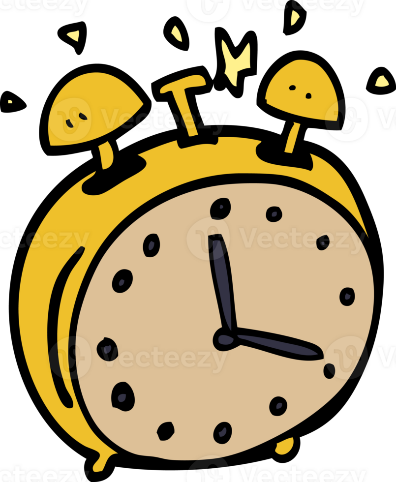 cartoon doodle alram clock png