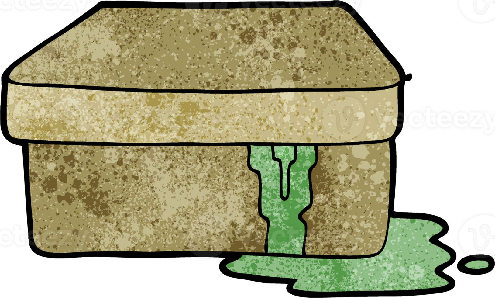 cartoon box with slime png