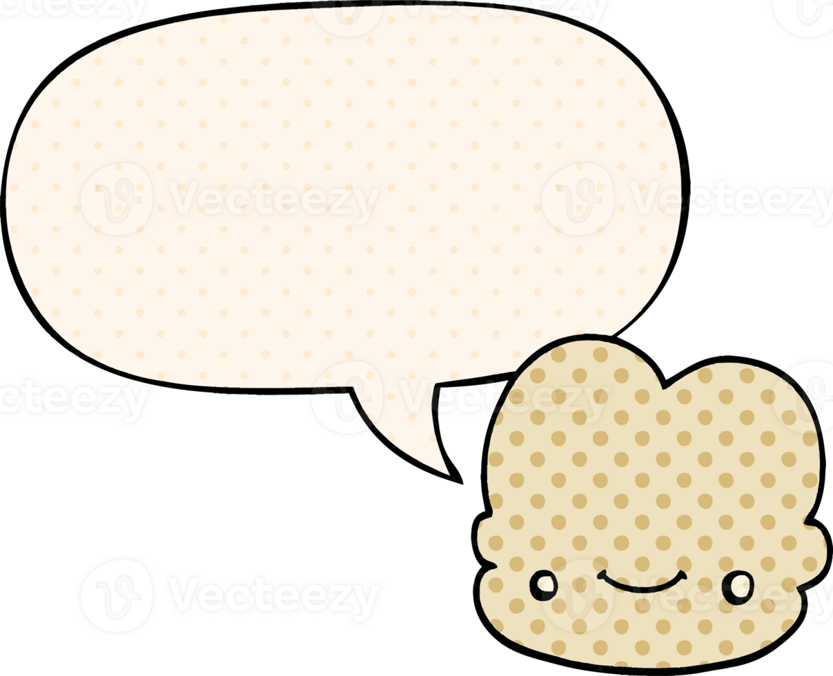 cartoon cloud with speech bubble in comic book style png