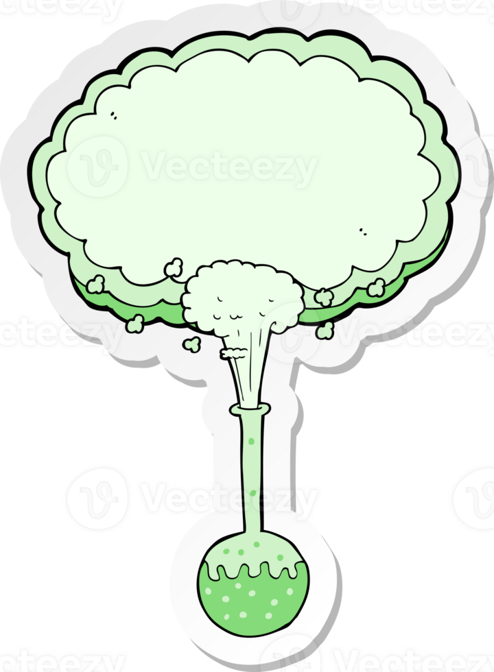 sticker of a cartoon science experiment png