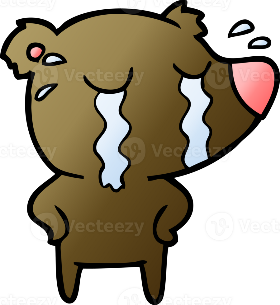 crying bear cartoon chraracter png