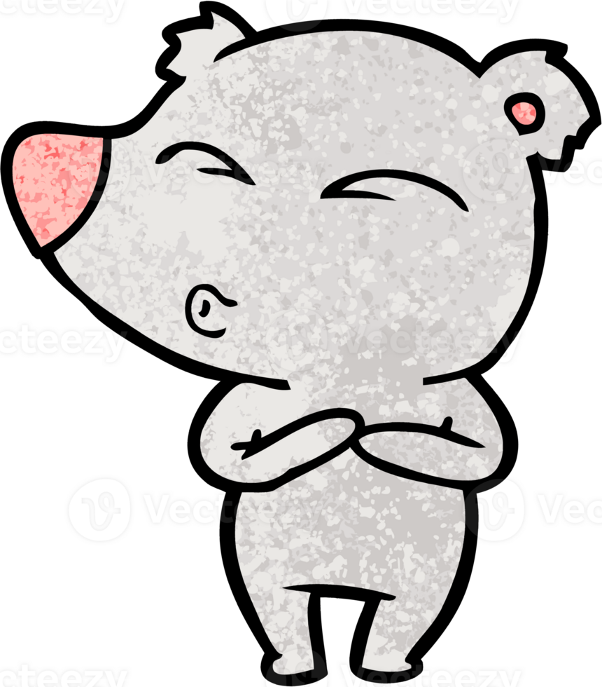 cartoon whistling bear png