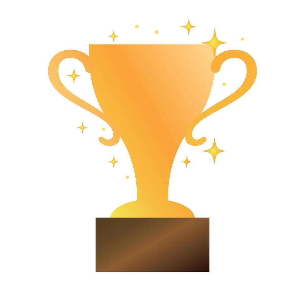 trophy icon design. champion reward sign and symbol. vector