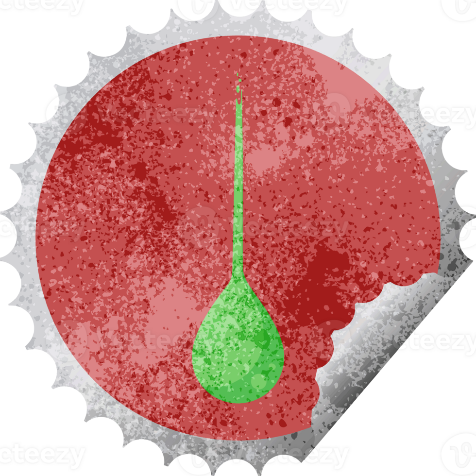 slime drip graphic png illustration round sticker stamp